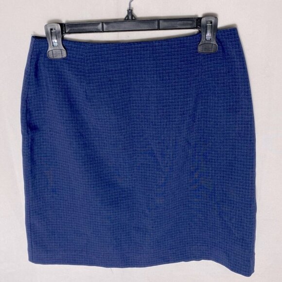 Vintage Emblem Blue Micro Plaid Mini Skirt 8 - Picture 11 of 11